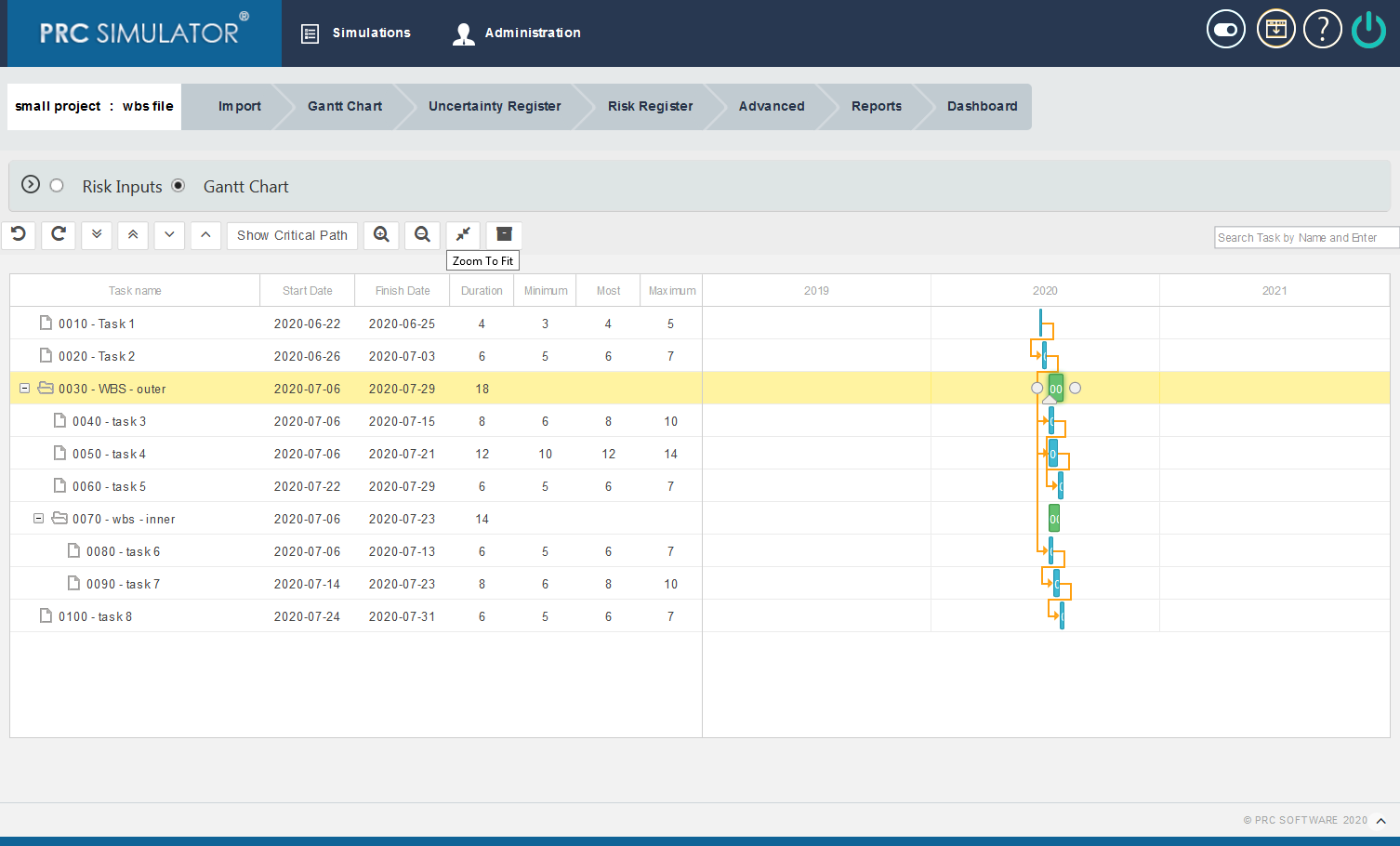 Gantt Chart For Online Voting System